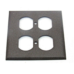 MULBERRY METAL PRODUCTS Mulberry Metal Products 98102 Standard Receptacle Wallplate 2-Gang (4.5 in x 4.562 in)