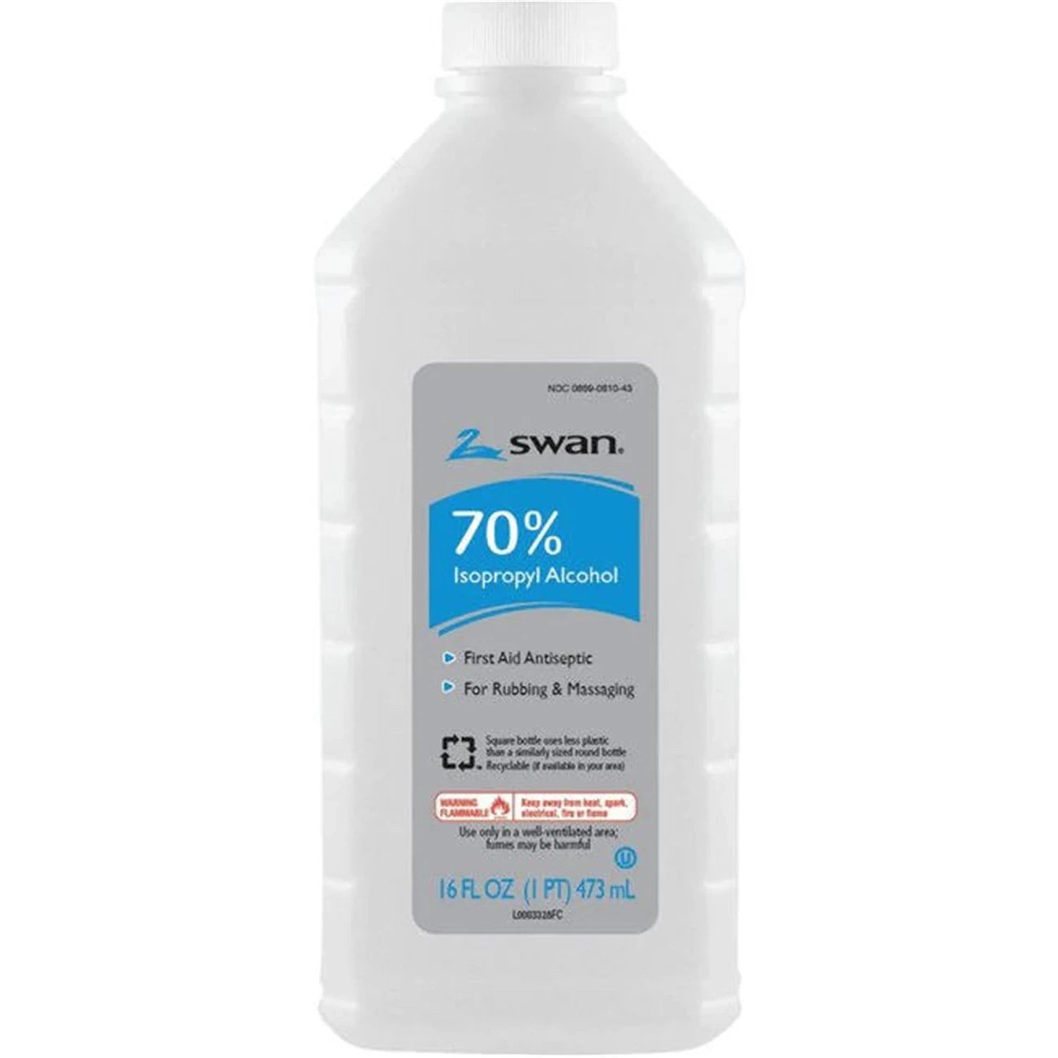 SWAN Swan 1000057220 70% Isopropyl Rubbing Alcohol 16 oz (1 pk)