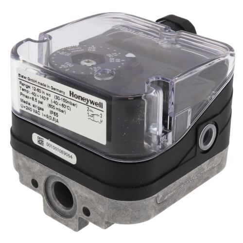 HONEYWELL Honeywell Thermal Solutions FS C6097B3085 Pressure Switch 12-60wc 30-150mbar 8.5 Psi/600mbar Max Auto Recycle Breaks N.c. On Pressure Rise 1/4 Npt Internal Thread Mount 1/2 Electrical Connection Replaces C6097B1085