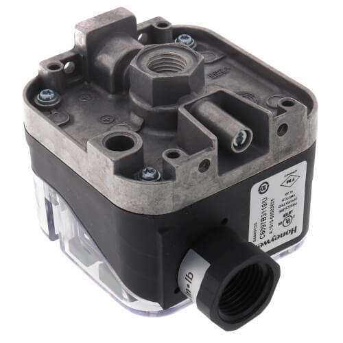 HONEYWELL Honeywell Thermal Solutions FS C6097B3119 Pressure Switch 1-20wc 2.5-50mbar 8.5 Psi/600 Mbar Max Auto Recycle Breaks N.c. On Pressure Rise 1/4 Npt Internal Thread Mount 1/2 Npt Electrical Connection Replaces C6097B1119