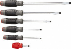 PROTO Proto J1206SRFF Slotted Stubby Screwdriver Set 6 Pc