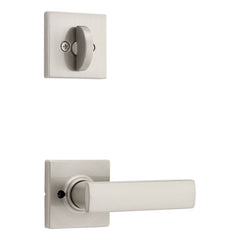 KWIKSET Kwikset 966BRNLSQT-15.UNIV Breton Lever Handleset Trim Satin Nickel