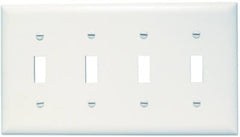 LEGRAND Pass Seymour SP4WU 4 Gang Toggle Wall Plate White