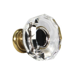 EMTEK Emtek 86571US7 Lowell Glass Cabinet Knob French Antique Brass