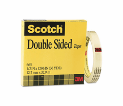 3M 3M MMM665121296 Scotch Permanent Double-Sided Tape (1/2 in x 36 yd, 1 Roll) 665121296