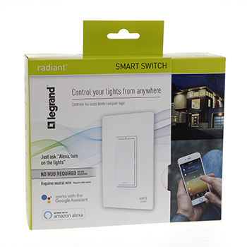 PASS & SEYMOUR Pass & Seymour WWRL10WHCCV2 Wifi Radiant Switch W V2