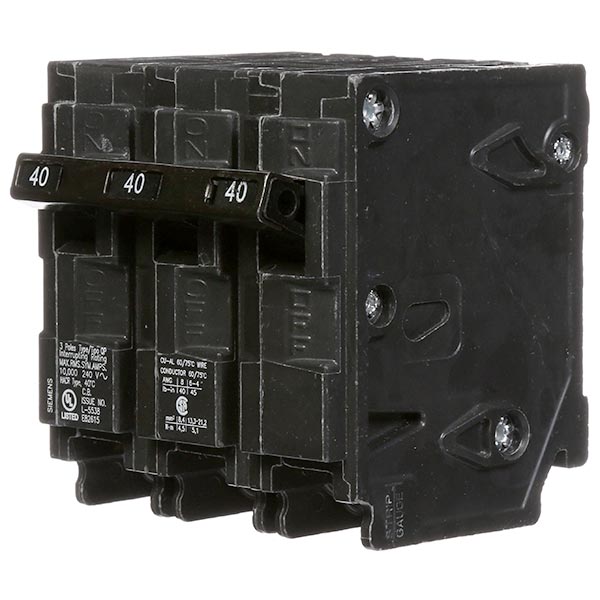 SIEMENS Siemens Q340 Breaker 40 Amp 3-Pole 240 Volt Circuit Breaker