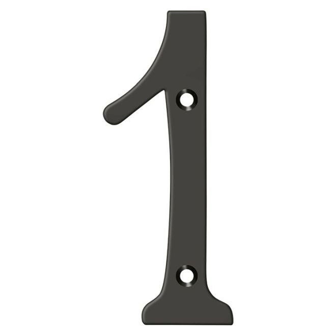 DELTANA Deltana RN6-1U10B 6 Inch Solid Brass House Number
