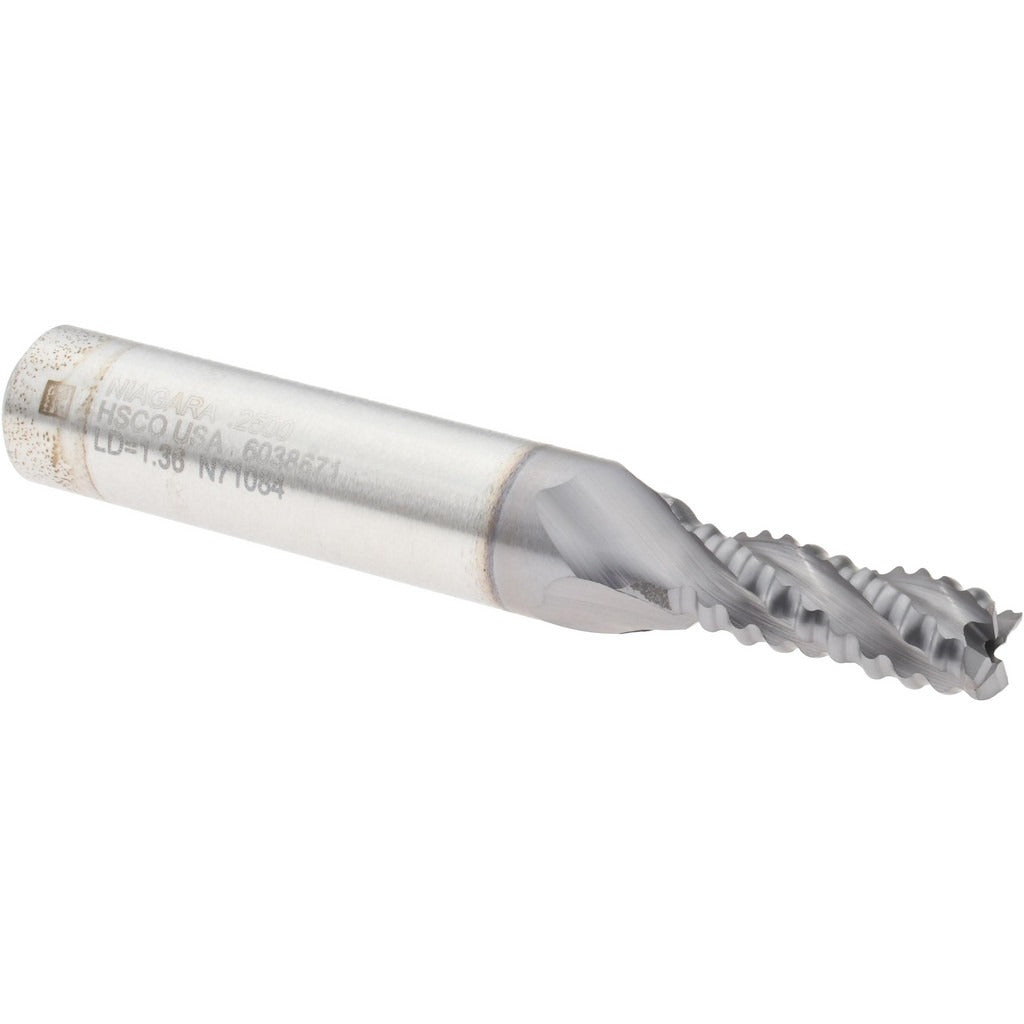 SECO TOOLS Seco 17014068 Roughing End Mill 1/4 in 4 Flute Cobalt Ticn