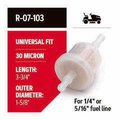 OREGON Oregon R-07-103 Fuel Filter for Riding Mowers (Each) Replaces GY20709, AM116304