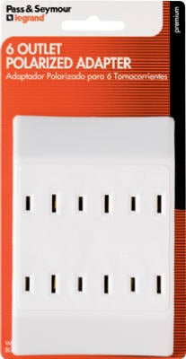 LEGRAND Pass Seymour 1746WCCC4 Polarized 6 Outlet Tap 15A 125V