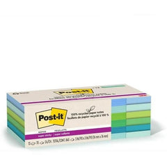 3M 3M MMM654R12SST Post-it Recycled Super Sticky Notes (3 x 3 / 70 Sheets / 12 Pack) 654R12SST