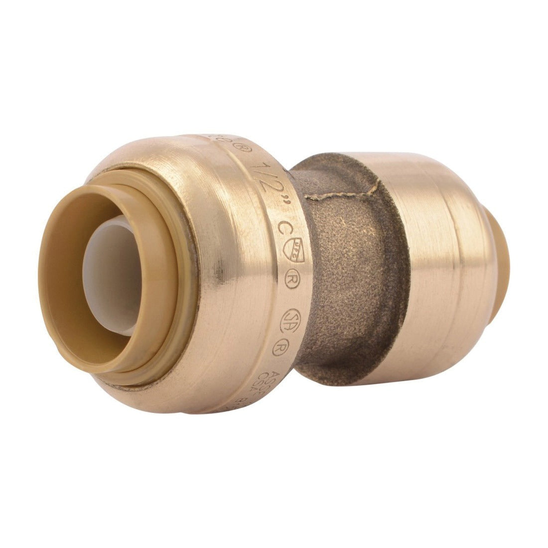 RWC Rwc U009LF Reducing Coupling 3/8x1/2 in Push-fit Brass