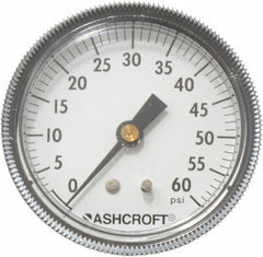 ASHCROFT Ashcroft 662876001446 Pressure Gauge 0-60 Psi 2.5in Dial