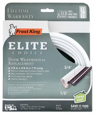 FROST KING Thermwell ES184W Weather Seal Door Seal 6-pack