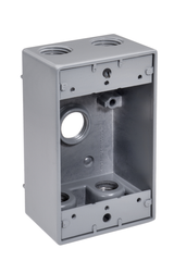 SOUTHWIRE Southwire WB1550 1/2 Inch 5-Hole 1-Gang Weatherproof Box (1/2 Inch Knockouts)