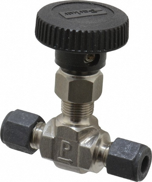 PARKER Parker 4Z-V4LN-SS Needle Valve 1/4 in Compression Ss Body