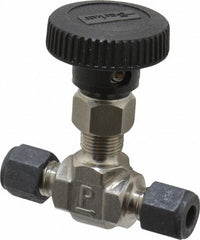 PARKER Parker 4Z-V4LN-SS Needle Valve 1/4 in Compression Ss Body