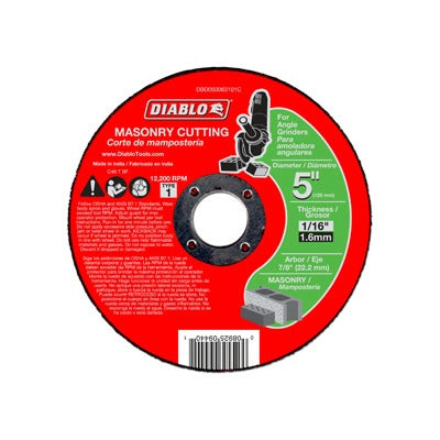 DIABLO Freud DBD050063101C Masonry Cut-off Disc 5in 10 Pack