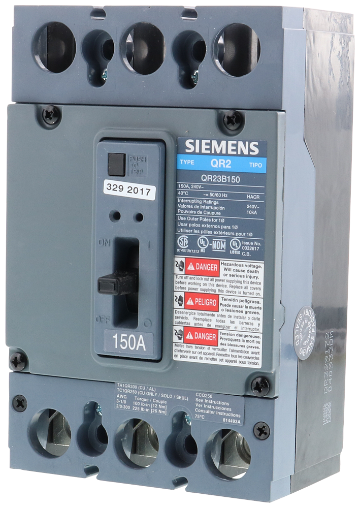 SIEMENS QR23B150 CIRCUIT BREAKERS