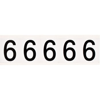 BRADY Brady 9714-6 Outdoor Numbers Vinyl Gloss Legend 2.25 H x 1.81 W in Card of 5