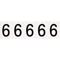 BRADY Brady 9714-6 Outdoor Numbers Vinyl Gloss Legend 2.25 H x 1.81 W in Card of 5
