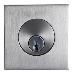EMTEK Emtek 8469US15 Square Single Cylinder Deadbolt Satin Nickel
