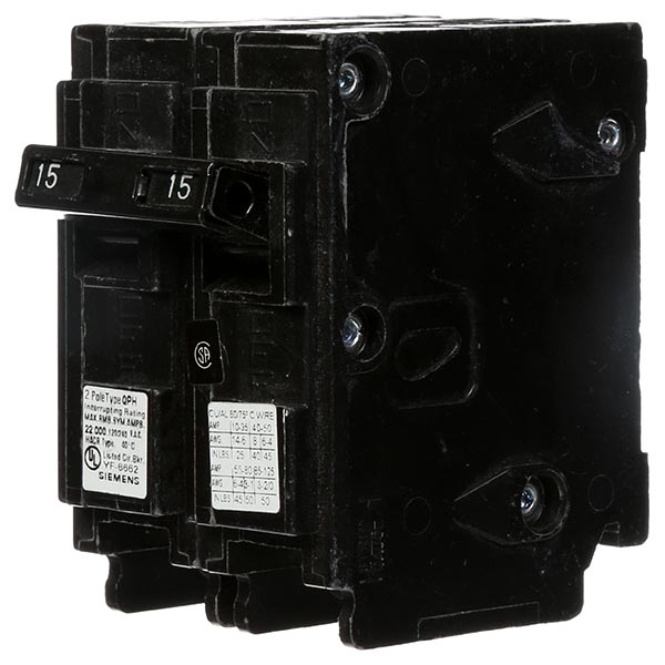 SIEMENS Siemens Q215 BREAKER CKT CASE MLD 120/240VAC 15A 10KA
