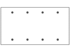 MULBERRY METAL PRODUCTS Mulberry Metal Products 86154 4-Gang Blank Wallplate (8.187 x 4.5 in)