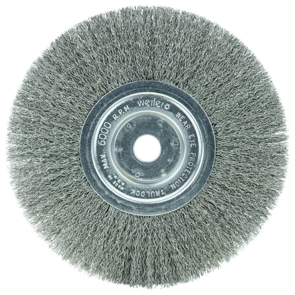 WEILER Weiler 01168 8 Inch Crimped Wire Wheel Brush Carbon Steel