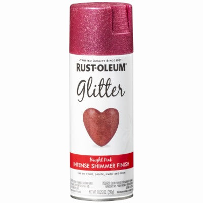 RUST-OLEUM Rust-oleum 276287 Glitter Spray Paint Bright Pink 10.25 Oz