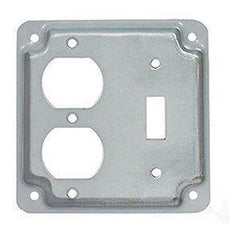 MULBERRY METAL PRODUCTS Mulberry Metal Products 11413 Steel Toggle Duplex Receptacle Cover 4 in x 1/2 in Raised