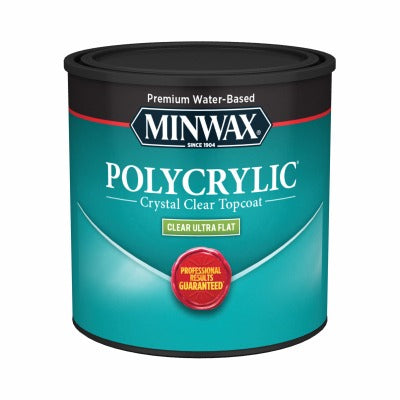 MINWAX Minwax 211114444 Polycrylic Ultra Flat Finish 0.5 Pint