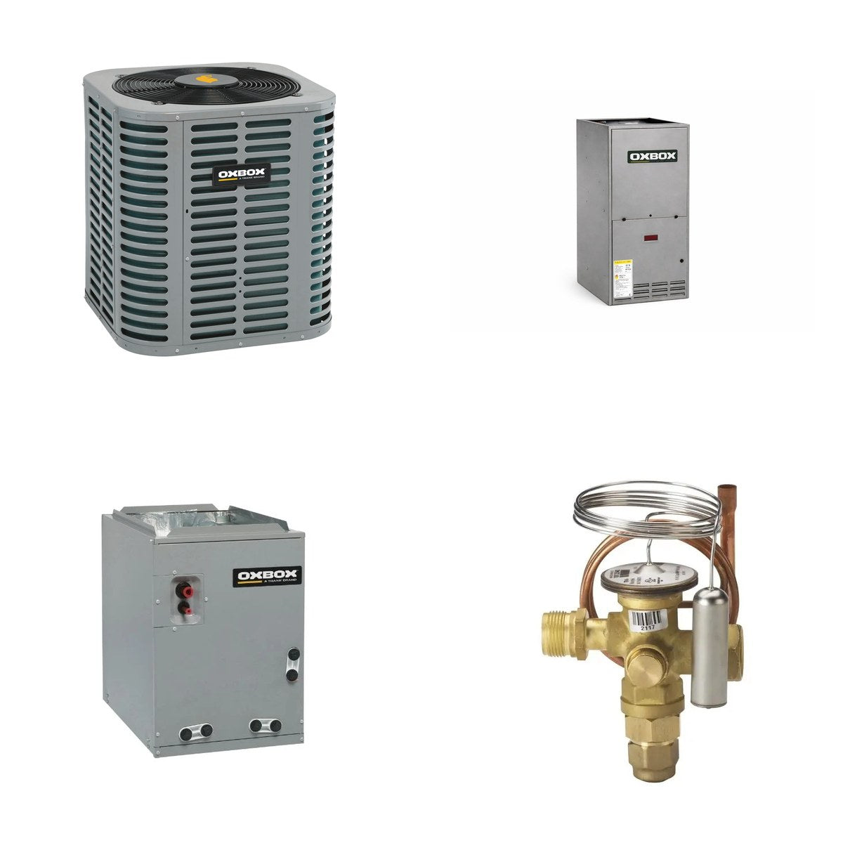 Oxbox Oxbox 3-Ton 36000 BTU R-454B 14.3 SEER2 Dual Fuel Split System - J5HP5036A1000+J962V060BU3SA+J5MXCB016AC6HC+5AYTXVH3A1836A