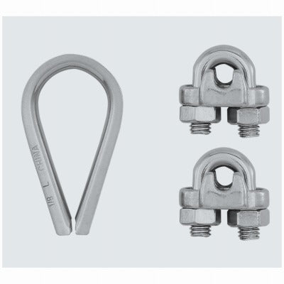 NATIONAL HARDWARE National Mfg N100-349 Cable Clamp Kit 3/32-1/8 in 5-piece