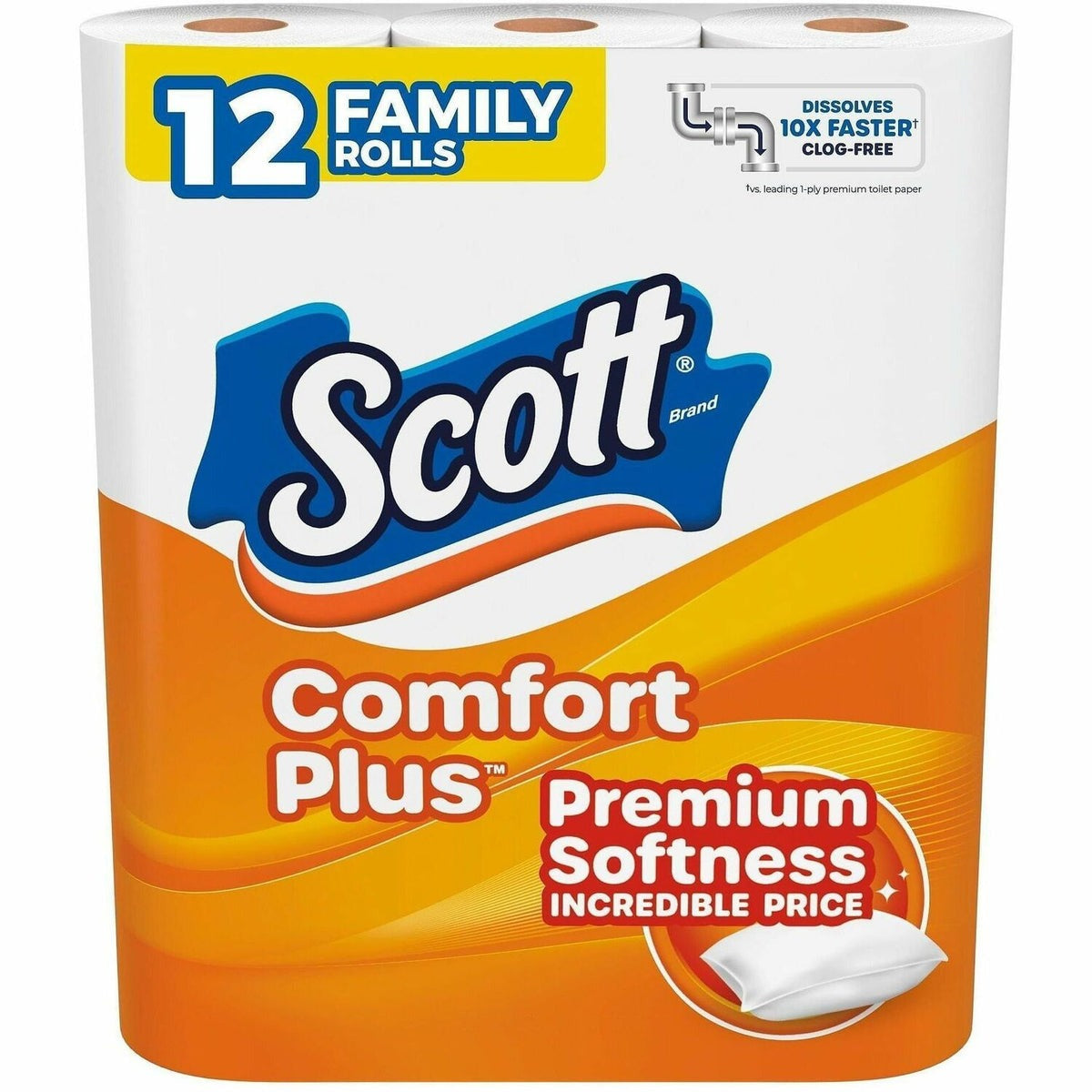 KIMBERLY-CLARK Kimberly-Clark KCC55211 Scott ComfortPlus Toilet Paper (12/Pack)