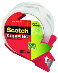 3M 3M 3450S-RD Clear Packaging Tape with Dispenser 6 Pack