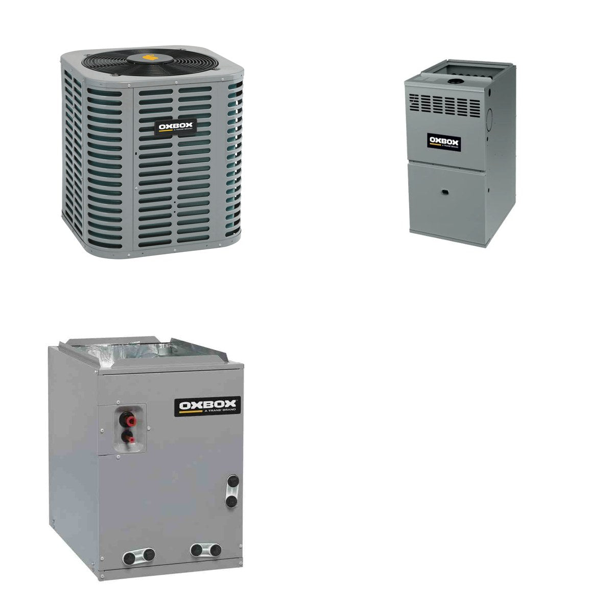 Oxbox Oxbox 3-Ton 36000 BTU R-454B 14.3 SEER2 Dual Fuel Split System - J5HP5036A1000+J801V120DM5SEB+J5MXCD018AC6HC