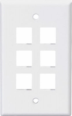 LEVITON Leviton Mfg Co C62-41080-6WP 6-port Wall Plate 25-pack