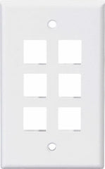 LEVITON Leviton Mfg Co C62-41080-6WP 6-port Wall Plate 25-pack