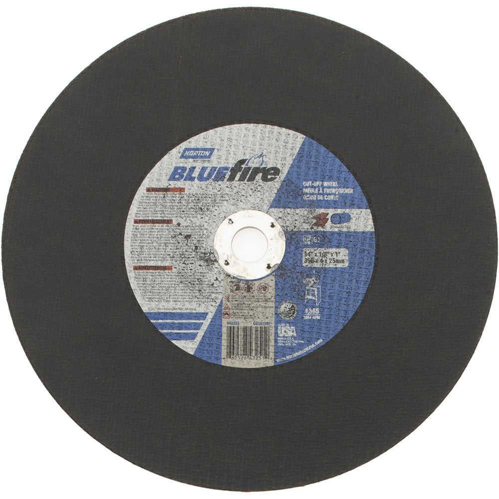 NORTON Norton 66252843251 Cut-off Wheel 14 in Type 1 Zirconia