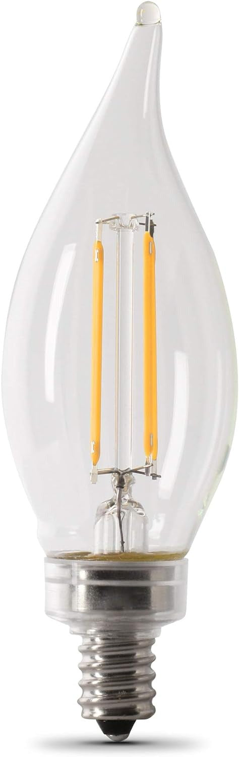 FEIT ELECTRIC Feit Electric BPCFC25/927CA/FIL/2 25W Equivalent Dimmable LED Candelabra Light Bulb (2-Pack)