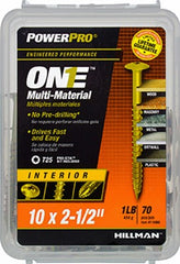 HILLMAN Hillman Fasteners 116966 Multi-material Screw 10x2.5 68 Pack
