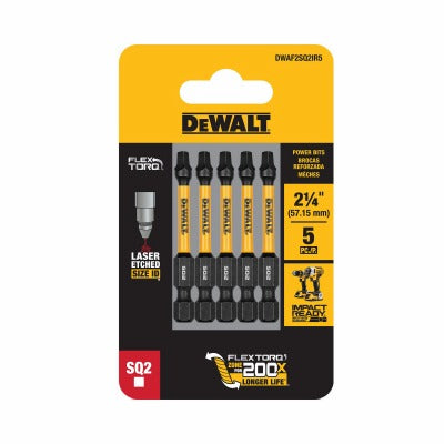DEWALT Dewalt Accessories DWA2SQ2IR5 Impact Ready Bit 2SQ 2in 5pk