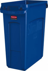 RUBBERMAID Rubbermaid 1971257 Rectangular Trash Can 16 Gal Blue