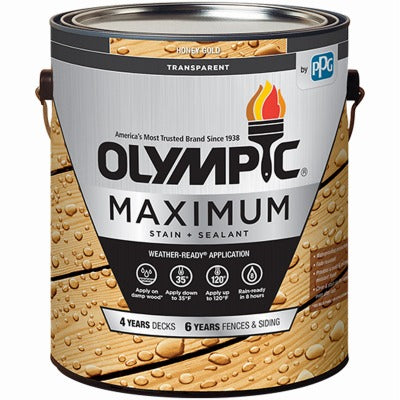 OLYMPIC Olympic Ppg 56502A/01 Wood Stain Sealant Honey Gold Gallon