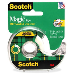 3M 3M MMM122 Magic Tape With Dispenser 3/4 in x 650 in (1 Roll)