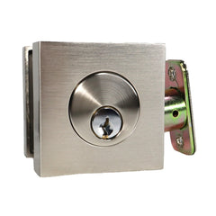 EMTEK Emtek 8469US15.RLS Square Single Cylinder Deadbolt Satin Nickel
