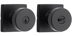 KWIKSET Kwikset 740PSKSQT-514S Pismo Entry Knob Smartkey Matte Black