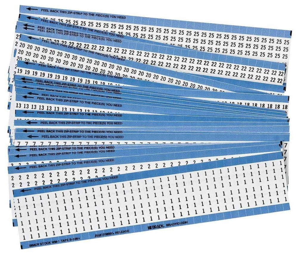 BRADY Brady CPCWM-1-25 Wire Marker 1.5 in H Pack of 25
